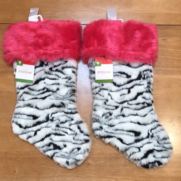 2 Holiday Stockings - Animal Print - Picture 2 of 8